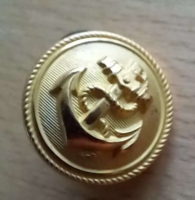 Marine Knopf Button Bundesmarine 25mm gold Anker Feuervergoldet - original