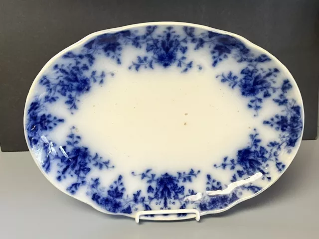 Antique Ridgways  England Flow Blue "OSBORNE" 1905 OVAL SERVING PLATTER, 12"