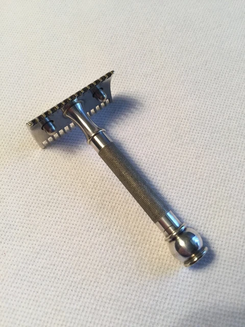 Rare 3-Pc Gillette Double Edge Open Comb Serial Pc46054 Safety Razor-Cleaned