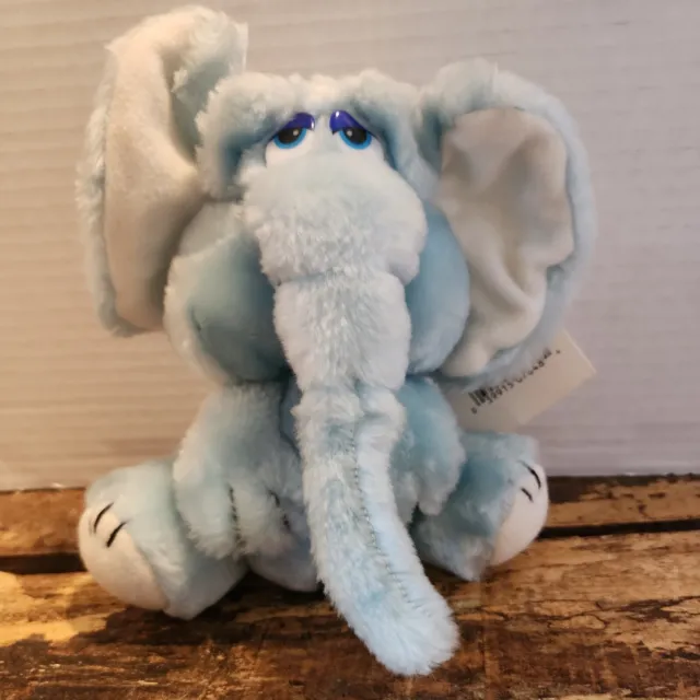 Vintage RUSS Luv Pets Elephant Plush Poof, Blue,Toy,Stuffed animal
