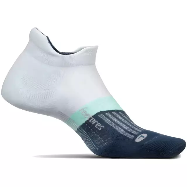 Feetures Elite Ultralight No-Show Tab Unisex Running Socks, Morning Mist - Small