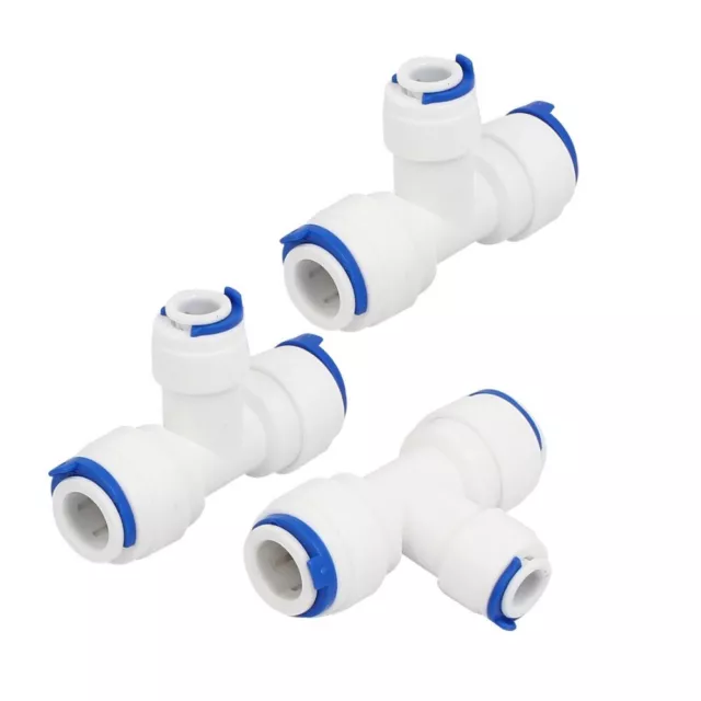 3pcs 3/8-inch X 3/8-inch X 1/4-inch 3 Way Tube Tube Connector  RO Water System