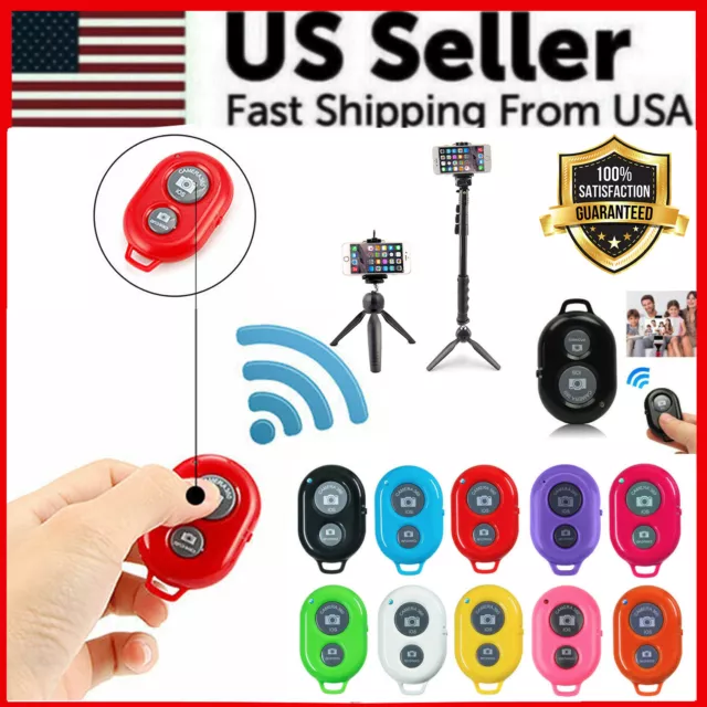 Wireless Bluetooth Remote Control Shutter Self-timer For iPhone X 8 7 6 Samsung