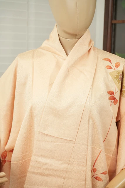 Dear Vanilla Japanese Silk Kimono Women's Robe Gown Authentic Japan Vintage Mint 3