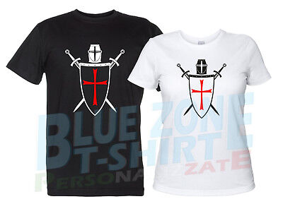Cavalieri Templari Crociati Maglietta Croce Templare Crociato T-Shirt Cavaliere