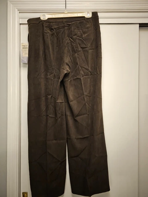 NEW Coldwater Creek Willow Fit ShapeMe Moleskin Womens Pants Size 14 GREEN