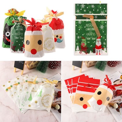 3x bevande in plastica Carrier Bags chiaro Cookie Borse Sacchetti di Natale Biscotto 