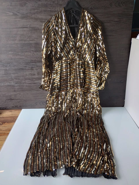 HOMEYEE Abito Da Donna Elegante Con Scollo A V, Maniche A 3/4, Per Cocktail, Retrò, A Matita, Business, Midi, B760, Blu Mare, XXL - Foto 7