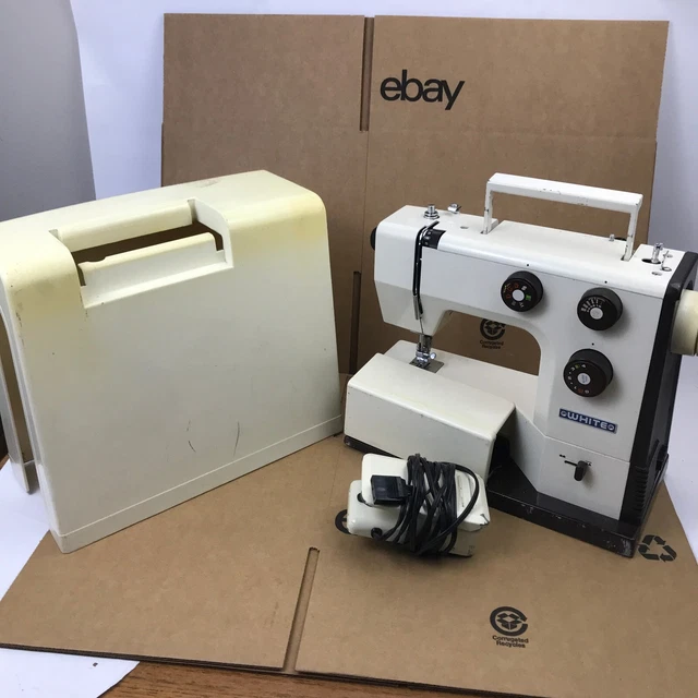 Máquina de coser vintage blanca modelo 7000 ZigZag (PIEZAS/REPARACIÓN)