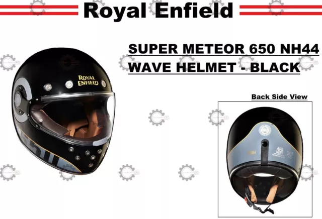 Casco Royal Enfield NH44 Wave negro para Super Meteor 650