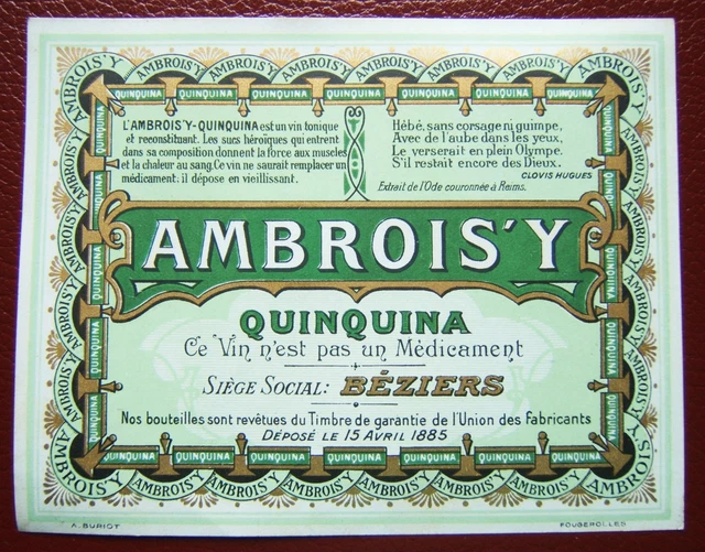 Ancienne étiquette France BN162276 Quinquina • EUR 1,99