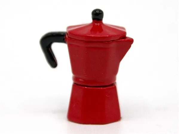 Coffee Maker Red Kitchen Accessory Dolls House Miniature 1:12th Scale (GB)
