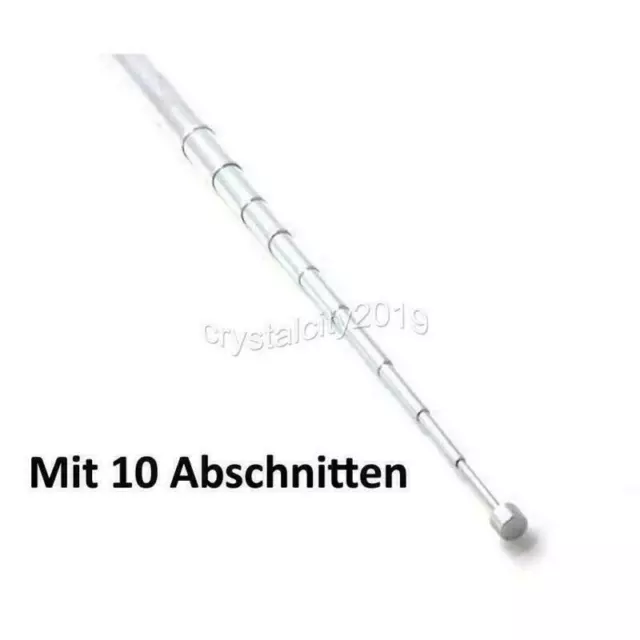 UNIVERSAL 122cm Teleskop Antenne Ersatz F Stecker DAB UKW Radio FM AM Auto Audio