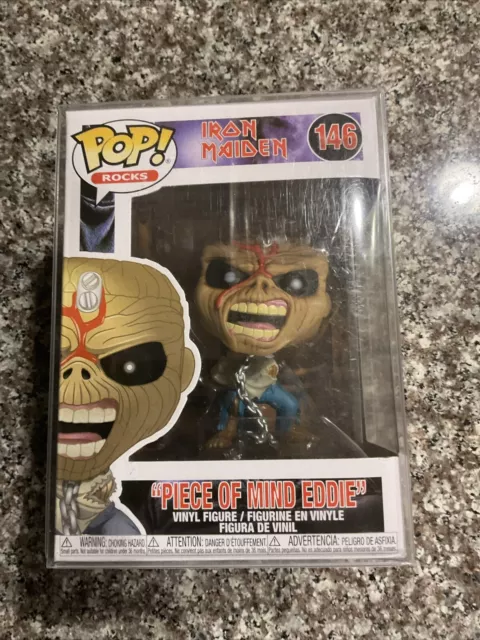 Funko Pop Rocks Iron Maiden: Piece of Mind Eddie #146 NIB With Case.