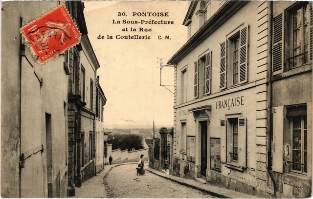 CPA Pontoise La Sous-Prefecture et la Rue FRANCE (1308630)