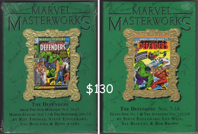 Marvel Masterworks Deluxe Library Ed. DEFENDERS 100 & 148 NM SEALED (2008, 2010)