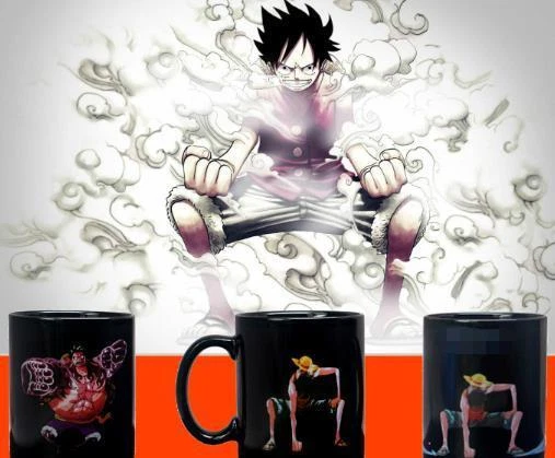 anime Luffy Second Gear Cerámica Sensible al calor Color Cambiando Taza de Café