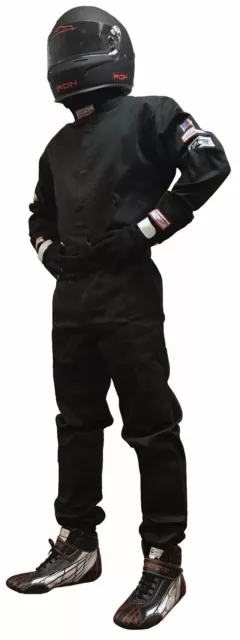 Jr Fire Suit Sfi 1 Race Suit Sfi 3-2A/1 One Piece Suit Black Size Kids 5