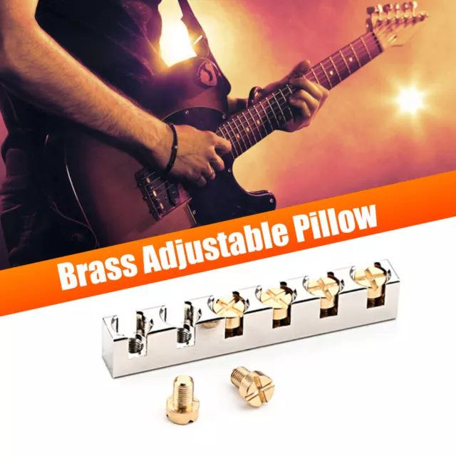 Portable Guitar Nut with String Positioning Groove Brass Nut Guitar Accessories