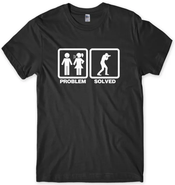 Problem Solved Photography Photographer Mens Funny Unisex T-Shirt