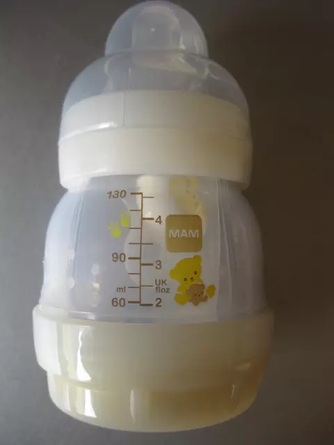 MAM Easy Start Trinkflasche Baby 130 ml mit Bodenventil plus Schnuller NEUWARE