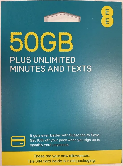💥50GB Data T-Mobile EE Pay as you go Mobile Broadband Data SIM - Fit all Device