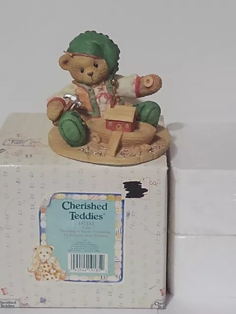 Cherished Teddies1995 "Building A Sturdy Friendship" Yule #141143 Original Box