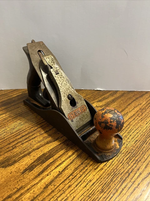 Vintage Stanley Bailey No 4 Made In USA Corrugated Bottom Wood Handled Plane