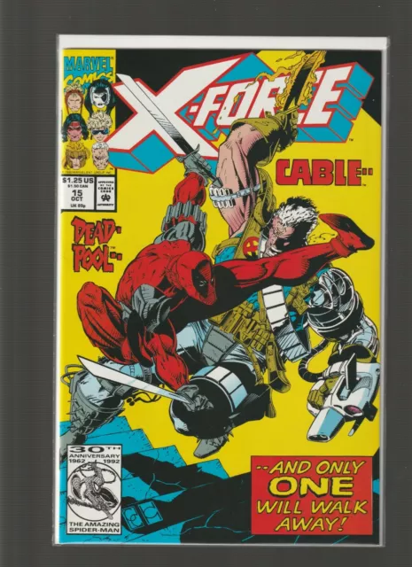 X-Force #15 Marvel Comics 1992 Deadpool Vs Cable Classic Cover