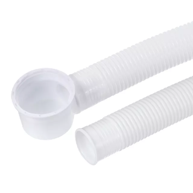 Bañera Desagüe Tubería Expandible Residuos Desagüe 120cm Flexible Tubo, Blanco