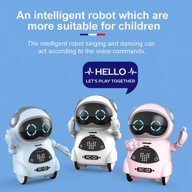 Mini RC Pocket Robot Smart Interactive Recognition Record Singing Dancing Toy