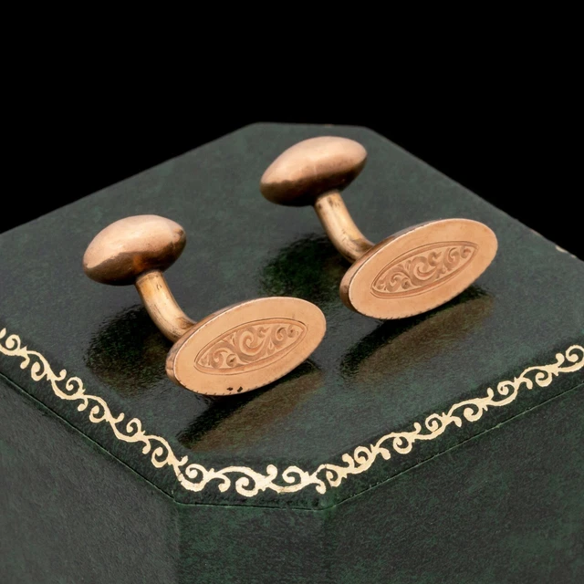 Boutons Manchette 1 Pence Irlandaise 1971 - Cadeau 49e Anniversaire Boîte