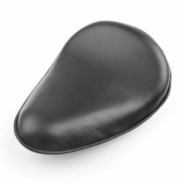 Black Cuir Solo Slim selle Siège Small Pour Bobber Chopper Custom  A EF3