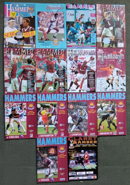 WEST HAM UNITED Programme Bundle Mixed Years And Competitions 10 80 west-ham-united-programme-bundle-mixed-years-and-competitions-10-80