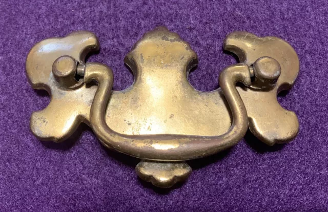 Brass Chippendale Colonial Antique Hardware Drawer Pull 2 1/2” centers Batwing