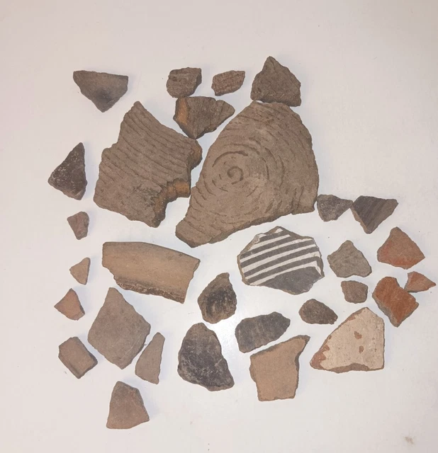 Ancient Anasazi Pottery Shards Indian Artifacts Brownwares