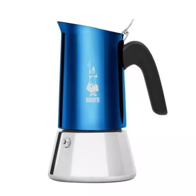 BIALETTI VENUS BLU Moka Induction 4 o 6 Tazze Caffettiera per Piani ad Induzione