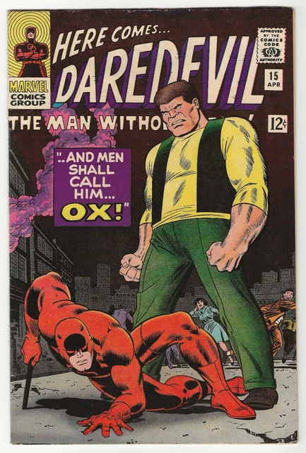 1966 Marvel DAREDEVIL #15 VF-    Death of Ox - Romita art/cover