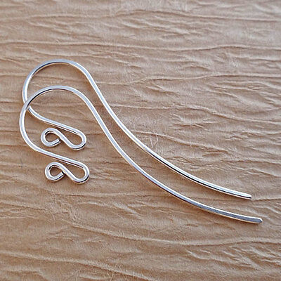 Sterling Silver Earring Hooks - French Ear Hooks - Long Earring Wires - DIY