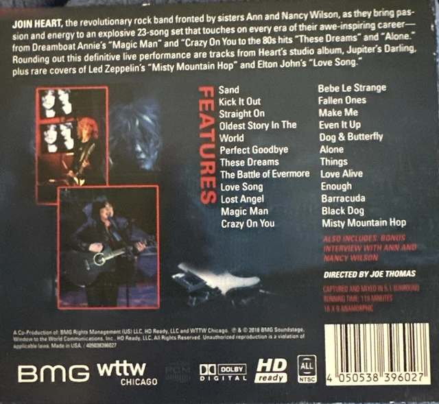 LIVE ON SOUNDSTAGE Heart by Heart [Digipak] (CD/DVD, Jun2018, BMG