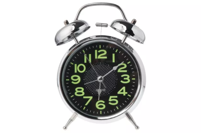 Sveglia orologio da tavolo analogico retro doppia campana retroilluminazione