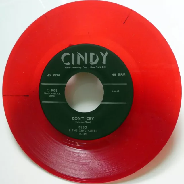 Cleo & Crystaliers 45 Please Be My Guy / Don'T Cry Repro Near-Mint Red Cera