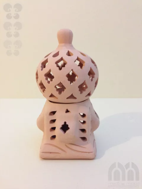 Windlicht M, Laterne aus Terrakotta/Terracotta. Innenraum & Garten. Handarbeit