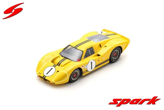 Spark 18SE67 1/18 FORD GT40 MK IV #1 WINNER SEBRING 12H 1967 WITH ACRYLIC COVER