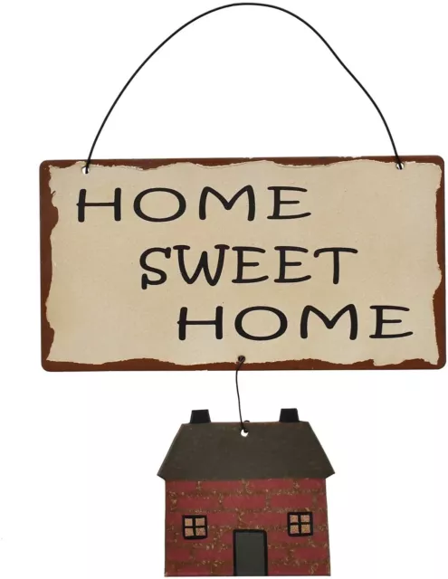 Rustic Metal Home Sweet Home Sign for Home Decor, Decorative Metal Hanging Sign