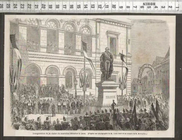 G592 / Engraving / Inauguration Of The Statue Of The Marechal Laon Locksmith