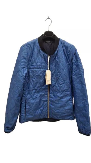 SCOTCH & SODA sz L 2in1 REVERSIBLE BOMBER JACKET QUILTED BLUE NAVY SOLID SPRING