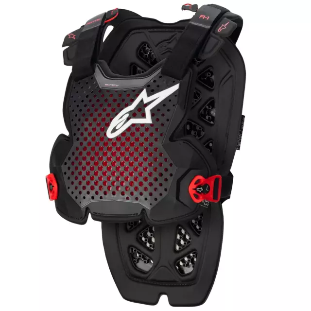 2023 Alpinestars A1 Pro Protezione Petto Nera Rossa Armatura Per Adulti Nuova Mx Mtb Economica