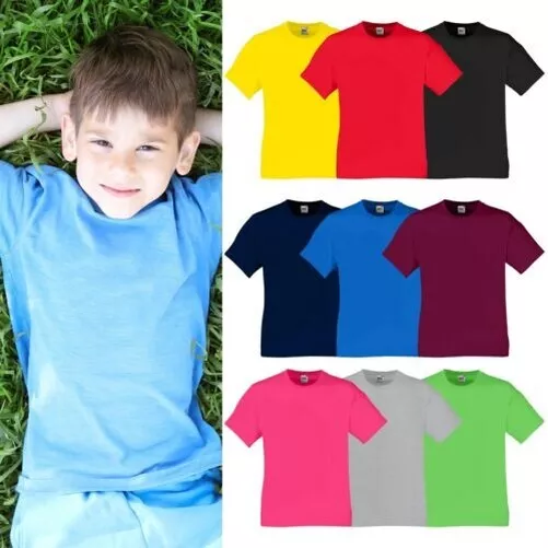 Bambini T-Shirt Frutta Di The Loom Originale Cotone Top Ragazzi Ragazze 3-15