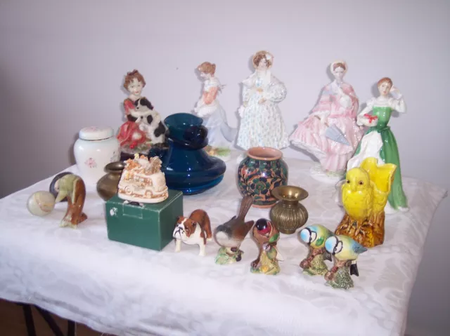 Royal Worcester, Royal Doulton, Beswick and other various china, Brass and Pots 3